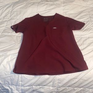 FIGS scrub top burgundy size Small